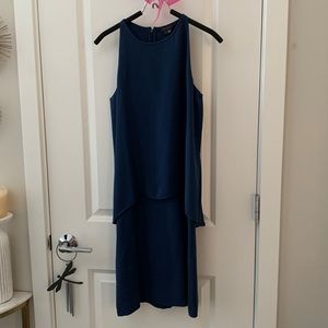 💙THEORY 100% SILK HALTER NECK OVERLAY DRESS💙